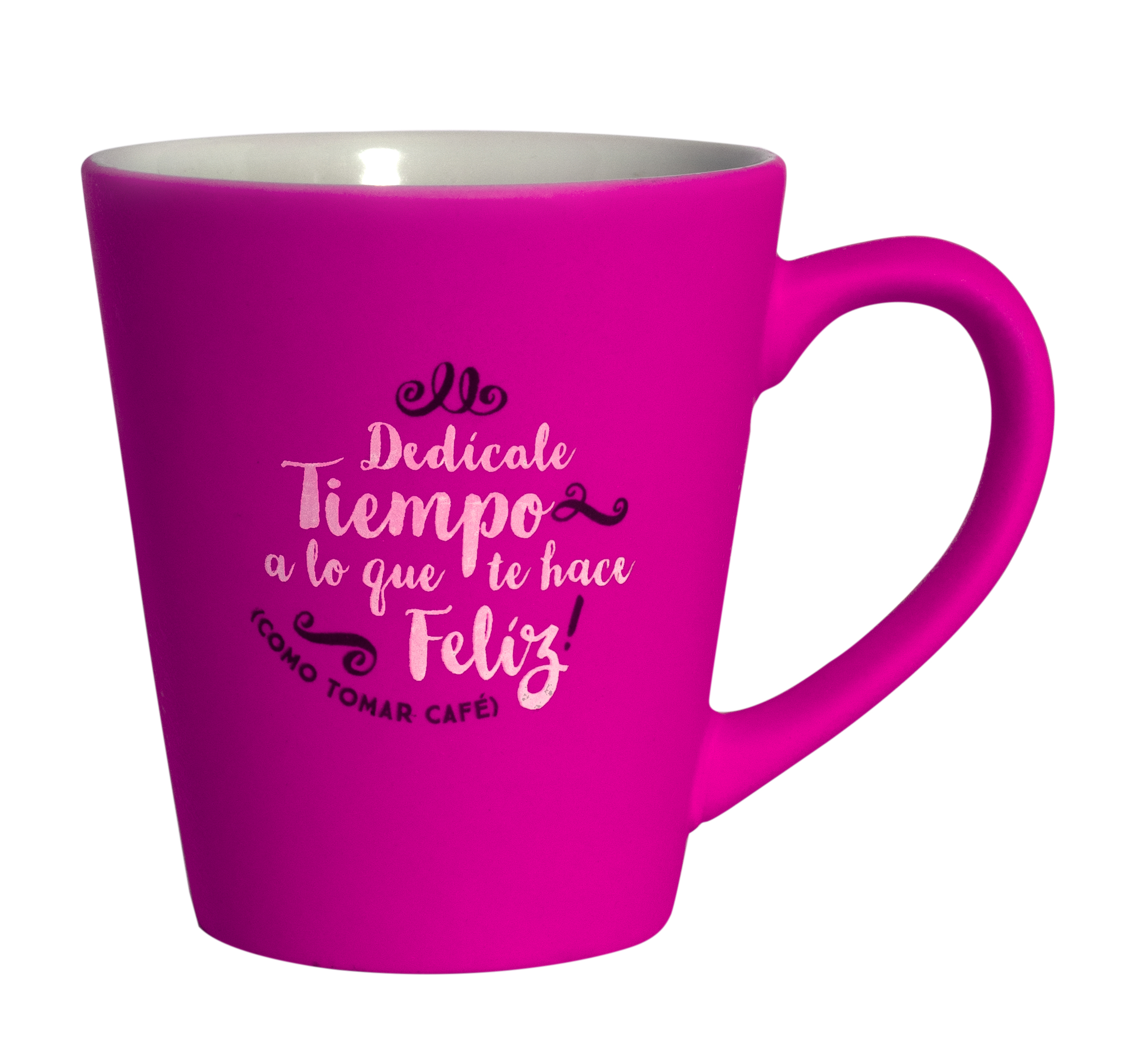 Mug cerámico fucsia 2